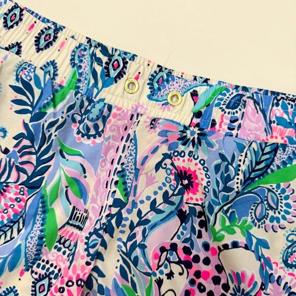 Lilly Pulitzer Womens Blue Macadamia Haute Cature Engineered Katia Short Medium - Picture 2 of 6